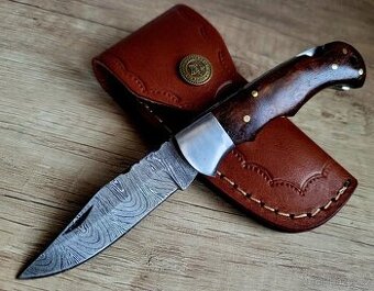 kapesní Damaškový nůž CLASSIC+ 17 cm s koženým pouzdrem