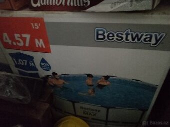 Bazén BESTWAY 4,57x1,07-set s pískovkou- nový