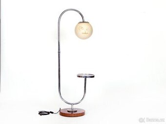 Funkcionalistická lampa, ořech, chrom