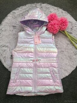 Krásná dívčí metalická vesta - nová