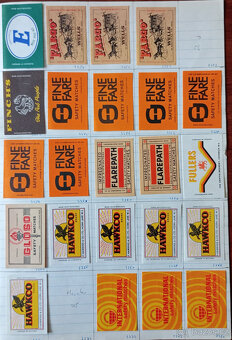 Historické zápalkové nálepky ČSSR + export – 730 ks