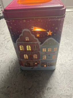 Vánoční dóza, domeček – svicen např. na čajovou svíčku