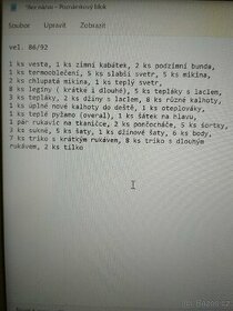 Oblečení vel. 86/92