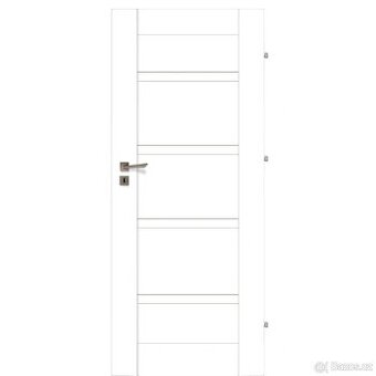 Interiérové dveře 70P rámové, bílé-mléčná skla