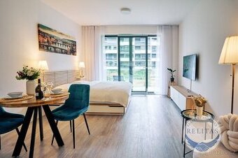 Pronájem nového klimatizovaného bytu 1+kk 36 m² + 6 m² teras