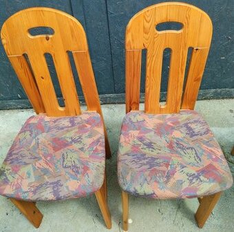 židle z borovice - čalouněné