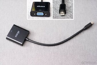 Kabelová redukce AKASA mini DisplayPort na VGA - 1