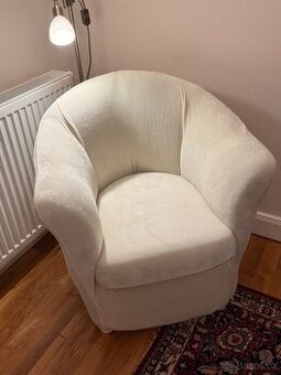 Potah na křesílko - krémové - 1