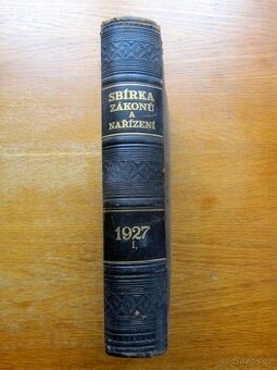 Sbírka zákonů a nařízení 1927, I. – prodej sbírky knih