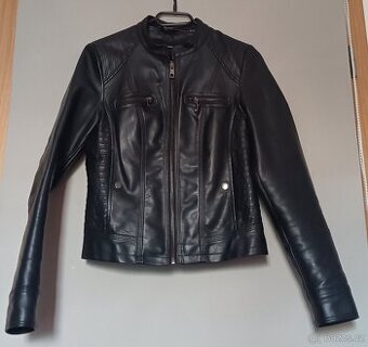 Dámská černá kož. bunda na jaro VERO MODA velikost XS