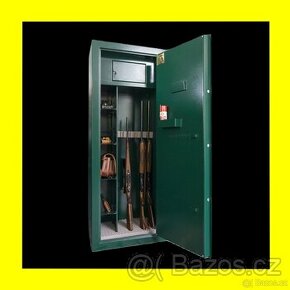 Trezor na 5 zbraní+4 poličky+schránka