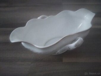 Starožitný porcelánový omáčník, značený