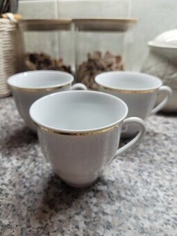 Tři porcelánové retro šálky zn. Moritz Zdekauer