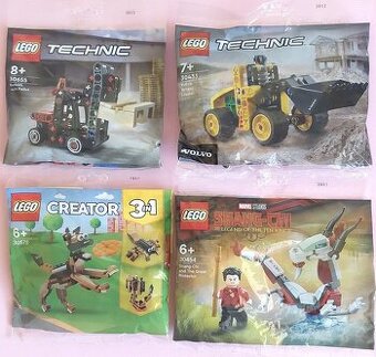 Lego  Sáčky 4ks  _2ks Lego Technik_1ks Creator_ 1ks ShangChi