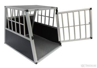 Hliníková klec pro psa do auta s gumou (81x65x66) cm