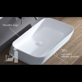 Umyvadlo na desku OBLIQUE 55x39 cm s 66% slevou