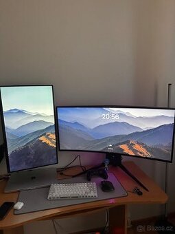 Prodám pracovní / herní setup – Dell Alienware 34” + LG 27