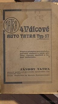 TATRA 57 CABRIOLET R.V.1935 DOKLADY, PLECHOVE STITKY A NAVOD