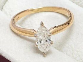 14K prsten s diamantem 0,97ct - Harr & Jacobs - certifikát - 1
