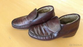 Kožené zateplené kotníkové boty - 1
