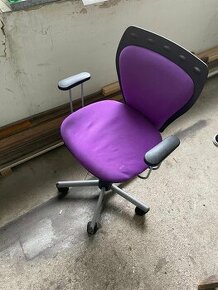 Židle - kancelářská - jednoduchá, fialová