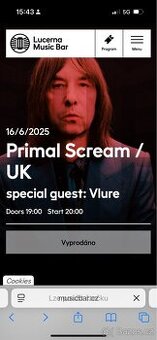 Primal Scream vstupenky
