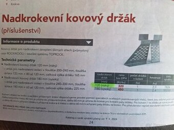 Nadkrokevní kovový držák