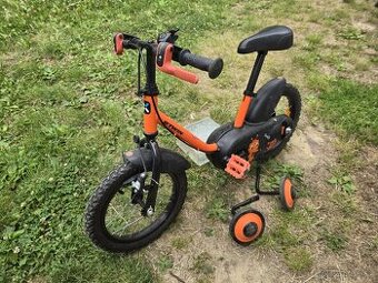 Dětské kolo 14" ideální na naučení, oranžové