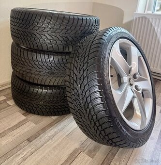 Originální alu kola Škoda R17 , zimní pneu 225/45R17 + kosme
