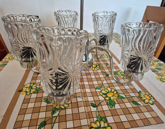 Lustr retro pětiramenný