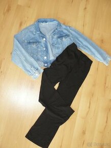 Riflová bundička a kalhoty vel. 152....rozklikněte