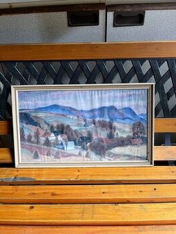 Starý Obraz Horská Vesnice 2– Sign. Z. Janda