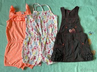 Letní overaly, šaty s laclem 98