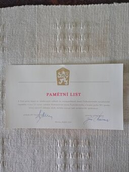pamětní list