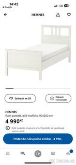 Ikea Hemnes postel 90x200