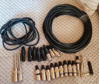 Konektory MIX XLR - 10xM, 9xFM, 3x TRS Jack atd.