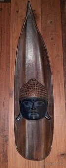 DŘEVĚNÁ DEKORACE BUDDHA, RUČNÍ PRÁCE