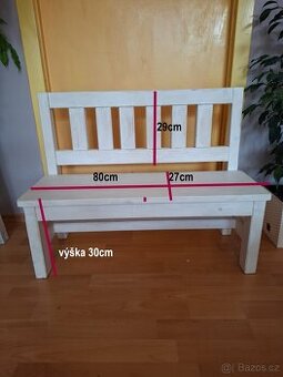 Prodám dětskou dřevěnou lavičku z masivu