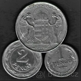 159310213.Prodám mince PENGO - 1942-43 Maďarské království