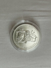 Investiční stříbro: 1 oz mince Český lev 2018