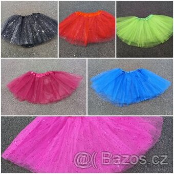 Nové tylové tutu sukně, délka 30 cm, cca 3-6 let