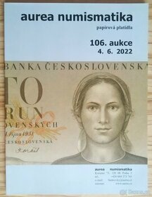 Aukční katalog Aurea 106., papírová platidla