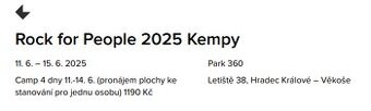 RFP 2025 - 2x camp 4 dny / 11. 6. - 14. 6.