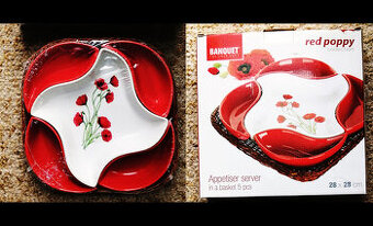 Miska červená Red Poppy 5-ti dílná