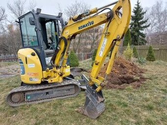 minibagr Komatsu Pc27+smyk.Bobcat753