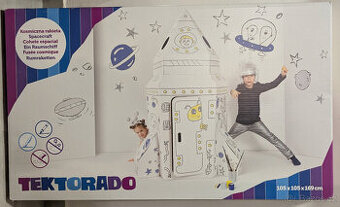 Domeček z kartonu k vybarvení - kosmická raketa