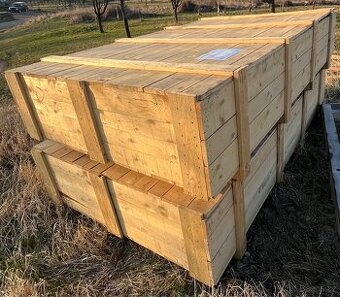 dřevěná bedna 2 ks