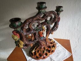 Keramický svícen / alpská keramika zn. LIEZEN