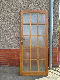 Dřevěné prosklené interiérové dveře 80P - 1