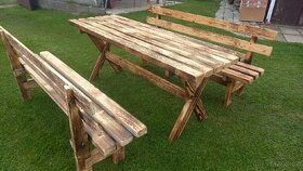 Zahradní lavice a stůl - 1
